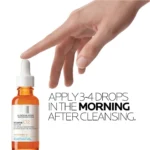 La Roche-Posay Pure 12% Vitamin C Serum For Face With Hyaluronic Acid & Salicylic Acid, Hydrating Face Serum, Boost Radiance & Reduce Wrinkles, 2 Formulas for Normal or Oily Skin Control 30ml - Image 2
