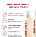 K-SECRET SEOUL1988 ESSENCE : SNAIL MUCIN 97% + RICE 100ML - Image 3