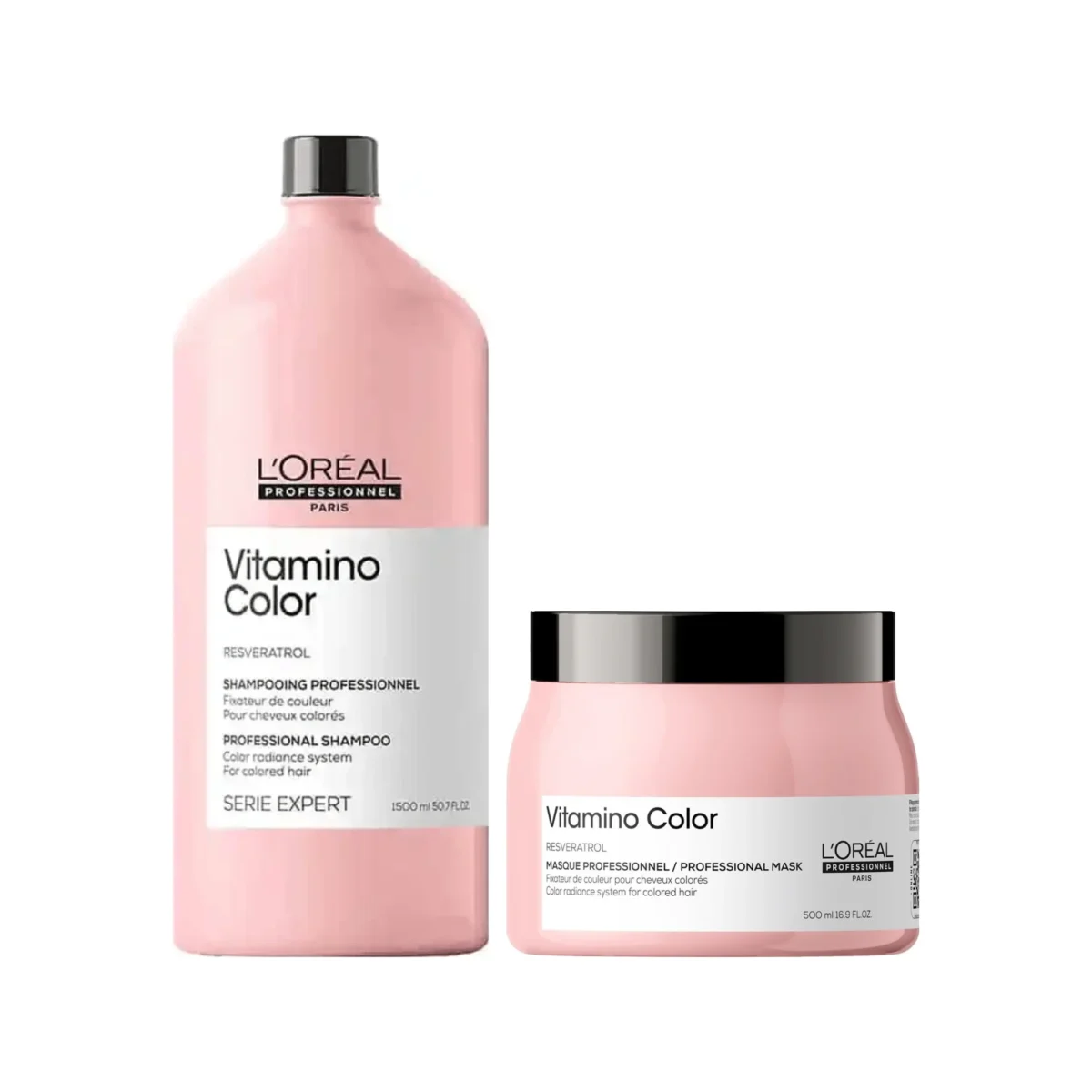 loreal Vitamino Color Shampoo & Hair Mask Combo (Shampoo 1500 ml+ mask ...
