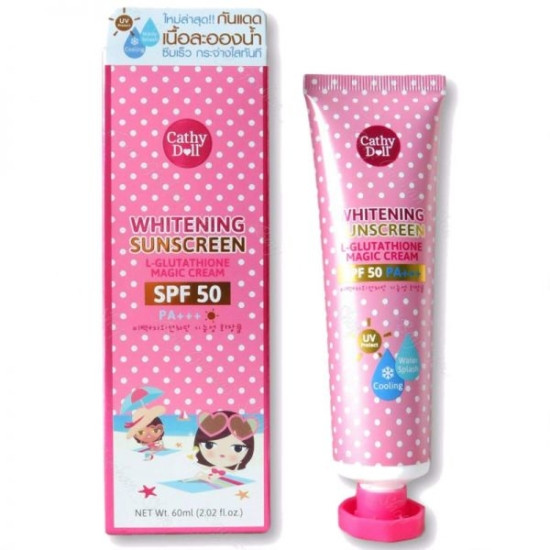 Cathy Doll SPF 50 Whitening Sunscreen L-glutathione Magic Cream 60ml