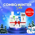 Hydrating & Sun Protection Winter Skincare Combo – CeraVe Cleanser + CeraVe Moisturizing Lotion + Neutrogena SPF 50+