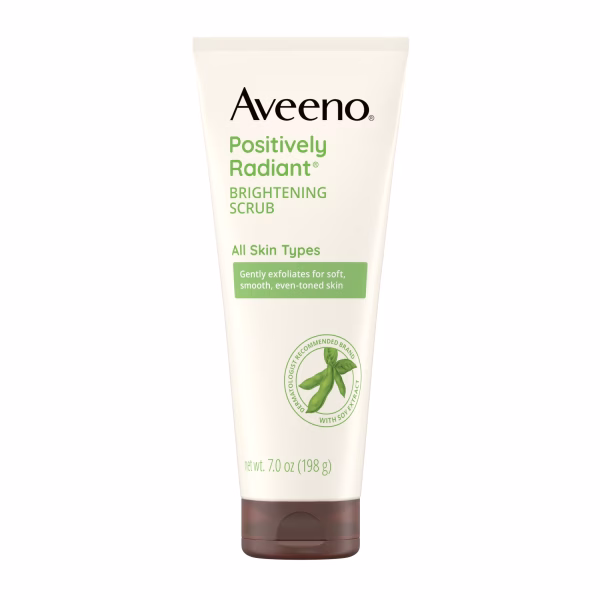 Aveeno Positively Radiant Exfoliating Face Scrub 198g | Brightening Skincare