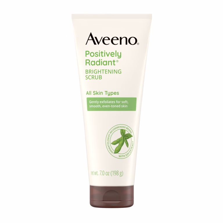 Aveeno Positively Radiant Exfoliating Face Scrub 198g | Brightening Skincare