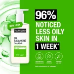 Neutrogena Oil Balancing Facial Wash 200ml – Lime Extract Face Cleanser for Oily & Shine-Free Skin - Image 2