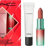 MAC Maximal Matte Lipstick & Lipglass Gift Set – Limited Edition Lip Kit with 2 Matte Lipsticks & Clear Lip Gloss