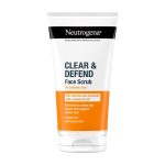 Neutrogena Clear & Defend Facial Scrub 150ml – Salicylic Acid Acne Control & Pore Cleansing Face Scrub