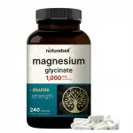 Naturebell Magnesium Glycinate 1000mg (240 Capsules) – High Absorption, Gentle Strength Supplement for Stress, Sleep, and Muscle Support