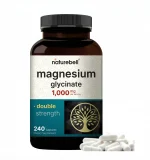 Naturebell Magnesium Glycinate 1000mg (240 Capsules) – High Absorption, Gentle Strength Supplement for Stress, Sleep, and Muscle Support