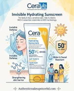 CeraVe Invisible Hydrating Sunscreen for Body & Face, SPF 50+, 6 fl oz (177 ml) - Image 2