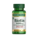 Nature's Bounty Biotin 10,000 mcg for Hair, Skin & Nails - 120 Softgels (USA)