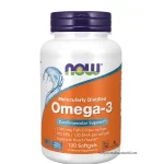 Now Foods Omega-3 Molecularly Distilled 1,000mg – 100 Softgels – Cardiovascular & Brain Support