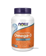 Now Foods Omega-3 Molecularly Distilled 1,000mg – 100 Softgels – Cardiovascular & Brain Support