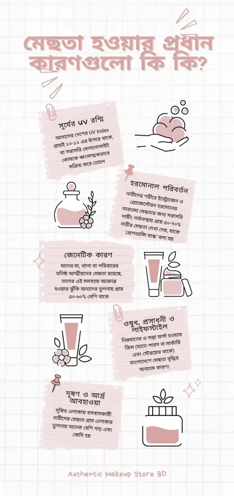 মেছতা হওয়ার প্রধান কারণগুলো কি কি?