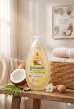 Johnson's Top-to-Toe Hair & Body Baby Bath with Natural Coconut Oil – 500ml - Image 3