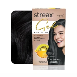 Streax Gel Hair Colour Natural Black 1