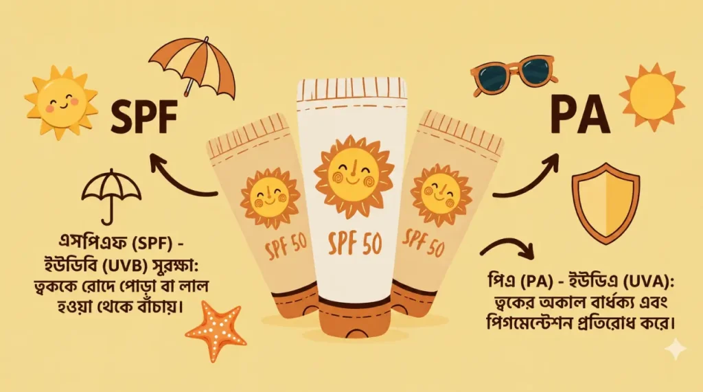 সানস্ক্রিন গাইড: সানস্ক্রিনের টেকনিক্যাল ভাষা: SPF এবং PA কী?